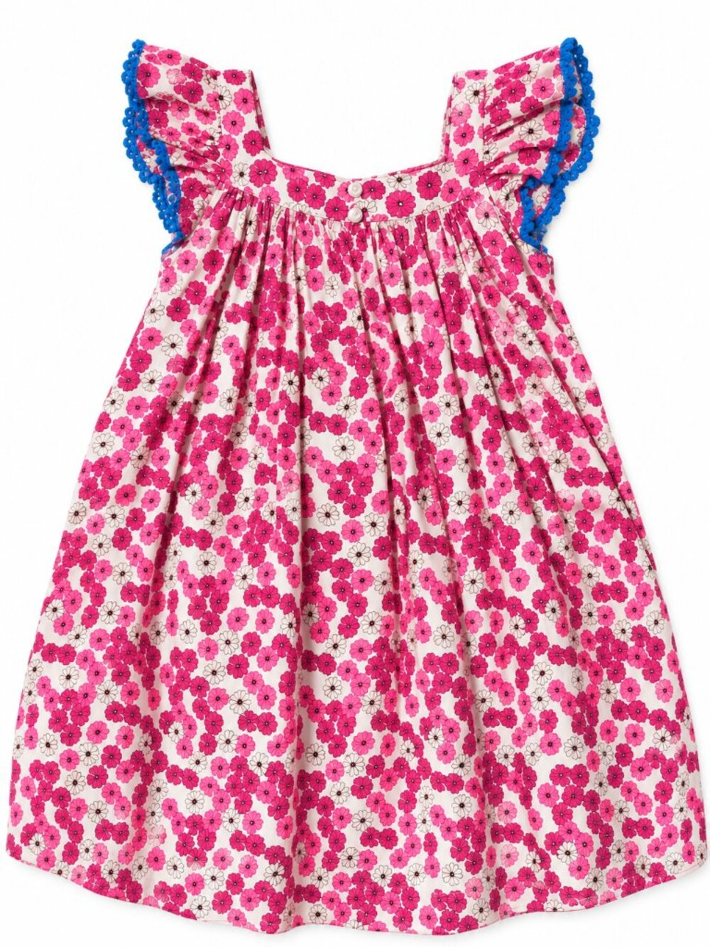 Tucker + Tate Girls Pink Floral Flutter Sleeve Dress Size 3